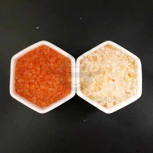 Gel de silice orange à incolore indiquant